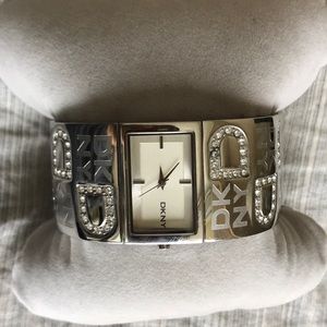 Silver DKNY watch
